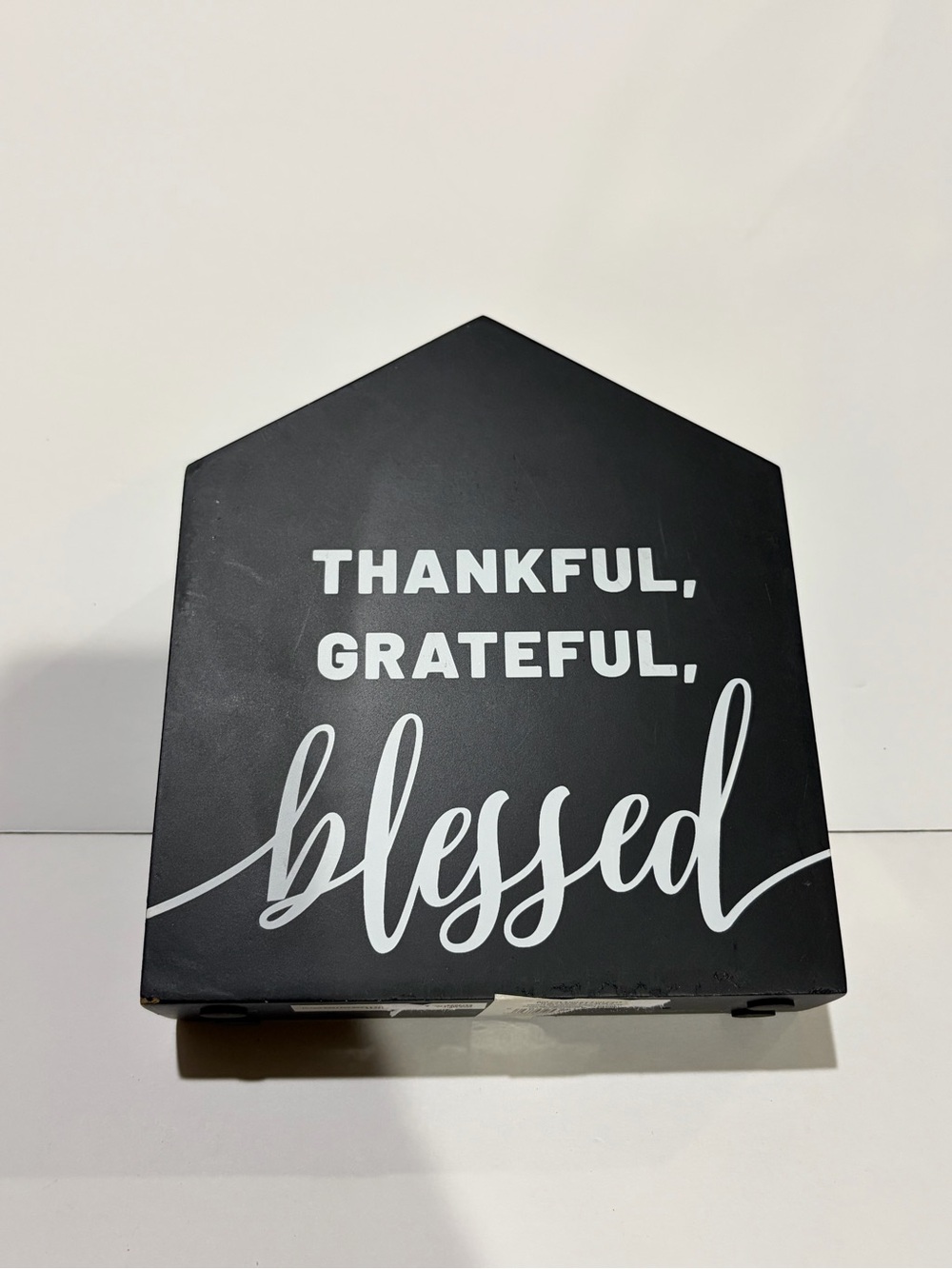 Mainstays Reversible Home Thankful Grateful Blessed House Tabletop Decor 7”
